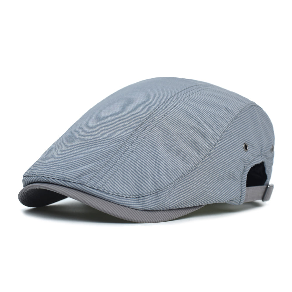 Casquette en coton à fines rayures