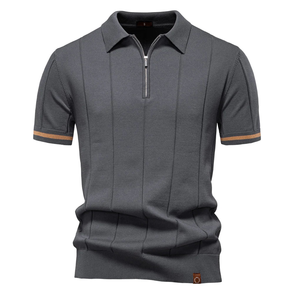 Jean et Marcel™ | Polo d’Été Haut de Gamme à Fermeture Zippée