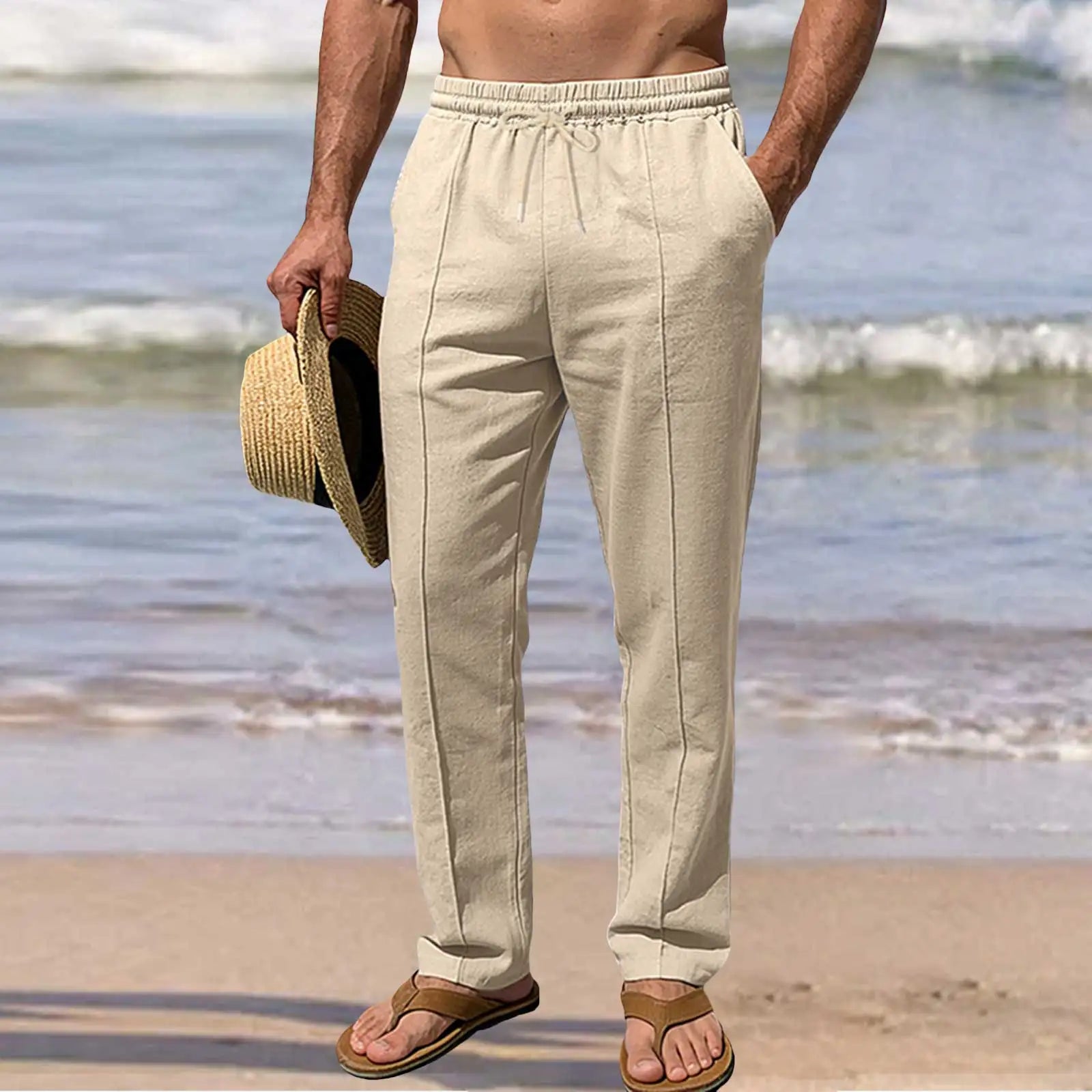 Jean et Marcel™ | Pantalon d'Été Léger à Taille Élastique