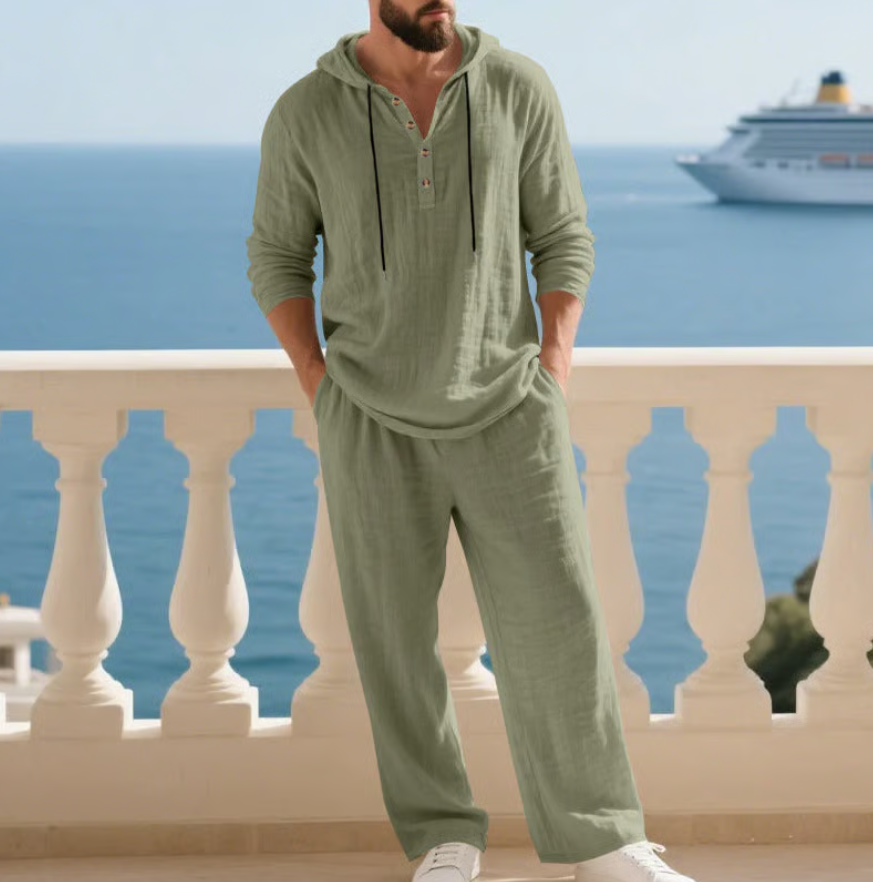 Philippe™ | Ensemble Homme en Lin 2 Pièces Confortable
