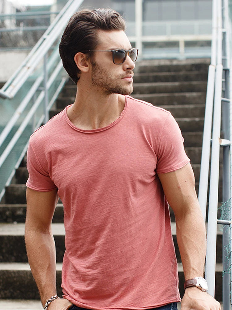 Jean™ | T-shirt d'Été en Coton à Col Rond