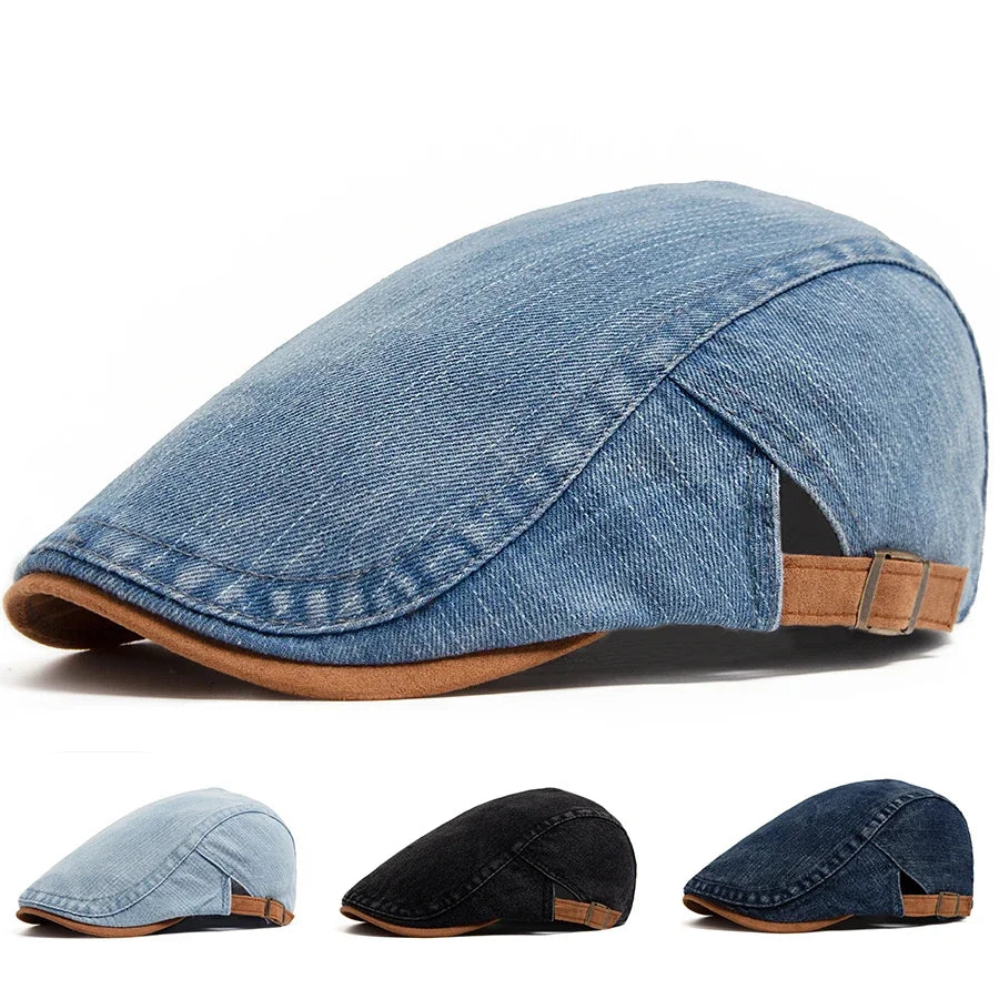 Jean™ | Casquette plate en denim haut de gamme – Style intemporel et confort au quotidien.