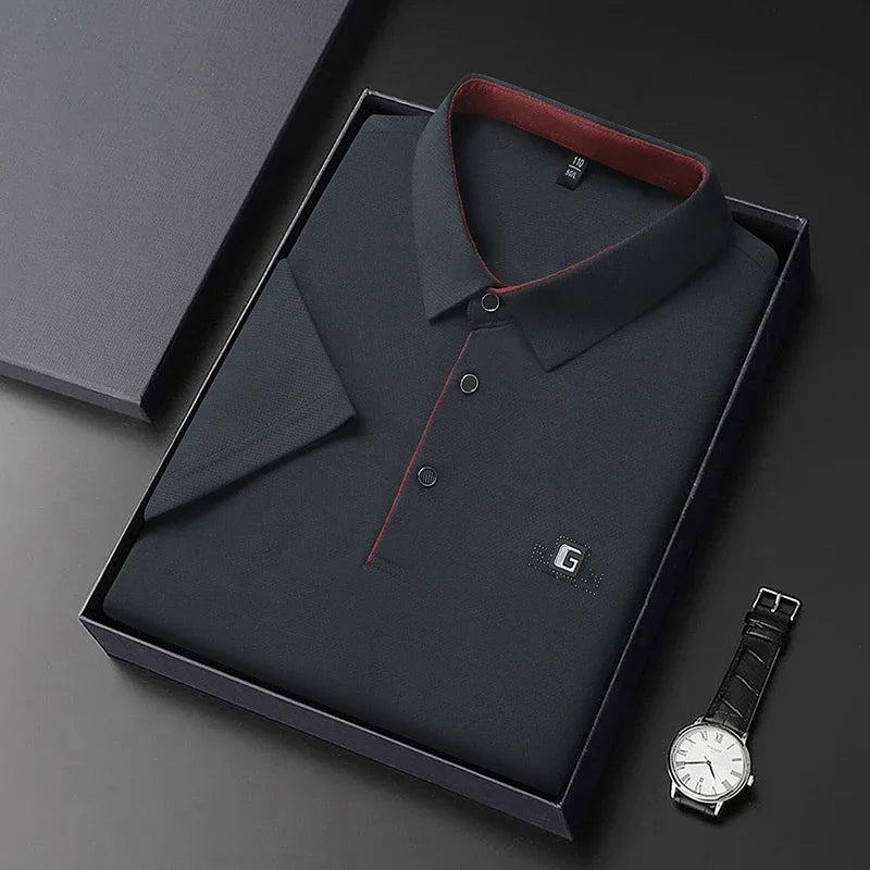 Laurent™ | Polo Élégant à Manches Courtes avec Badge