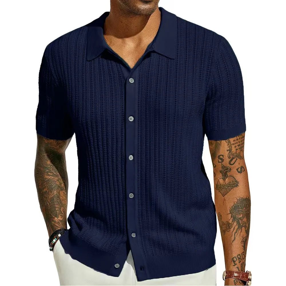 Jean et Marcel™ | Chemise d'été légère en maille avec boutons