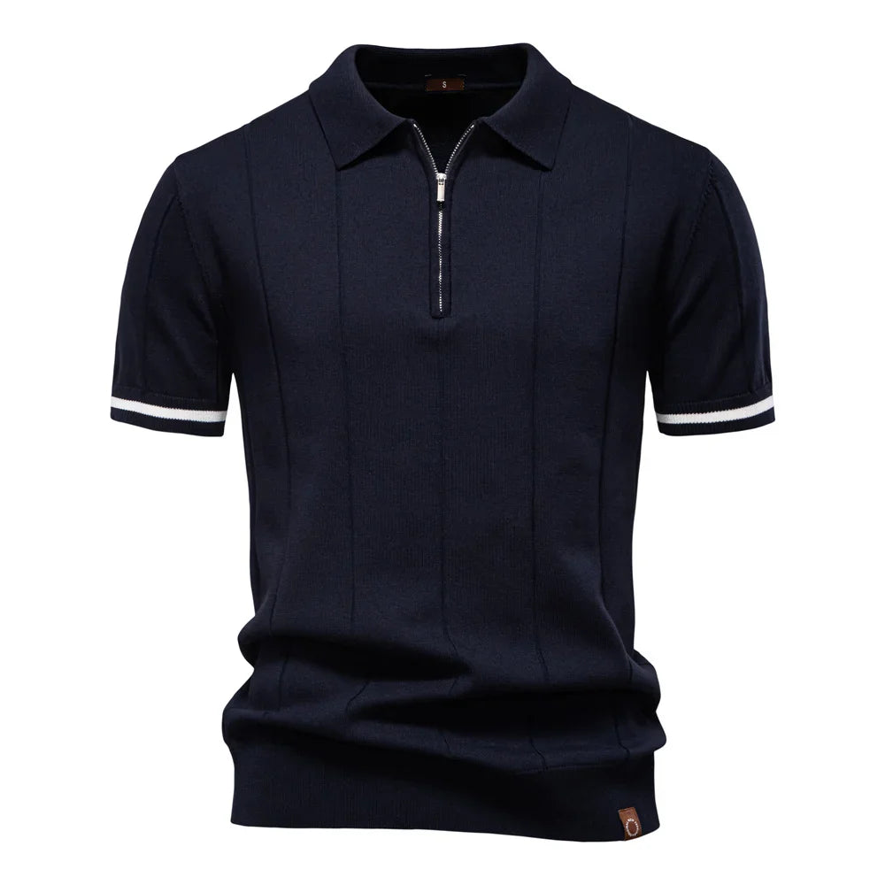 Jean et Marcel™ | Polo d’Été Haut de Gamme à Fermeture Zippée