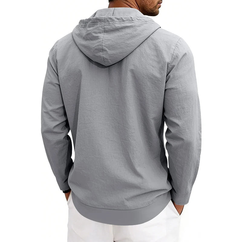 Jean et Marcel™ | Chemise Homme Légère à Capuche et Boutons