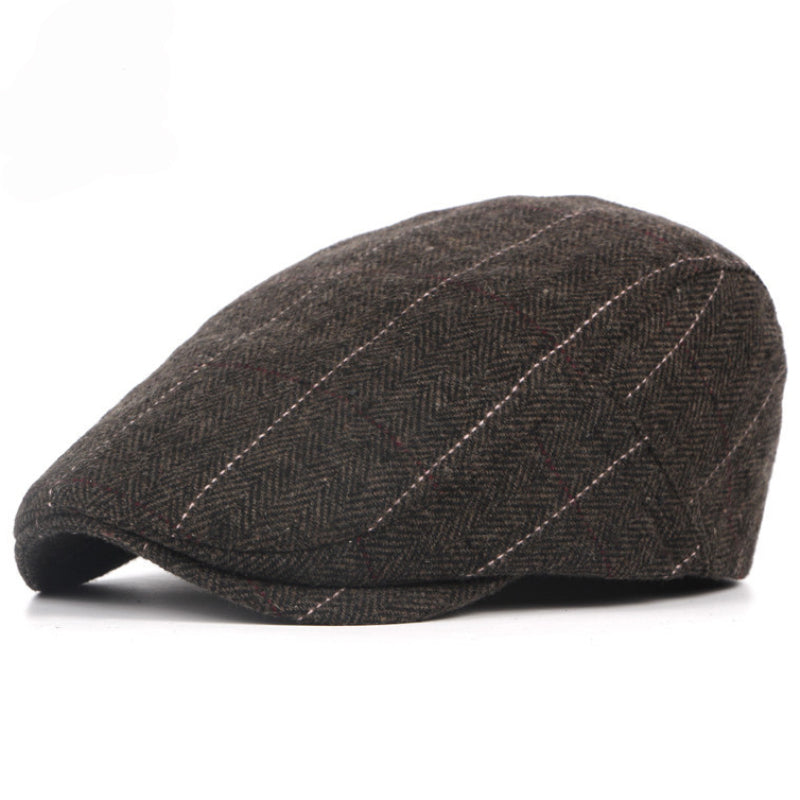 Casquette à chevrons à fines rayures