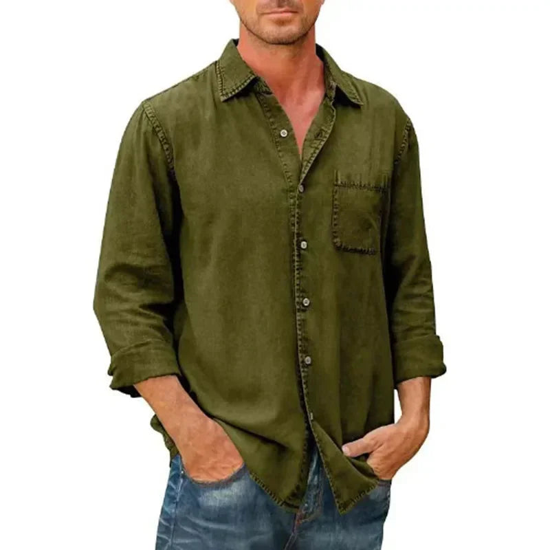 Jean et Marcel™ | Chemise Vintage à Manches Longues