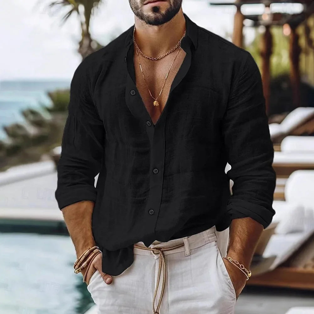 Marcel™ | Chemise Homme en Coton et Lin