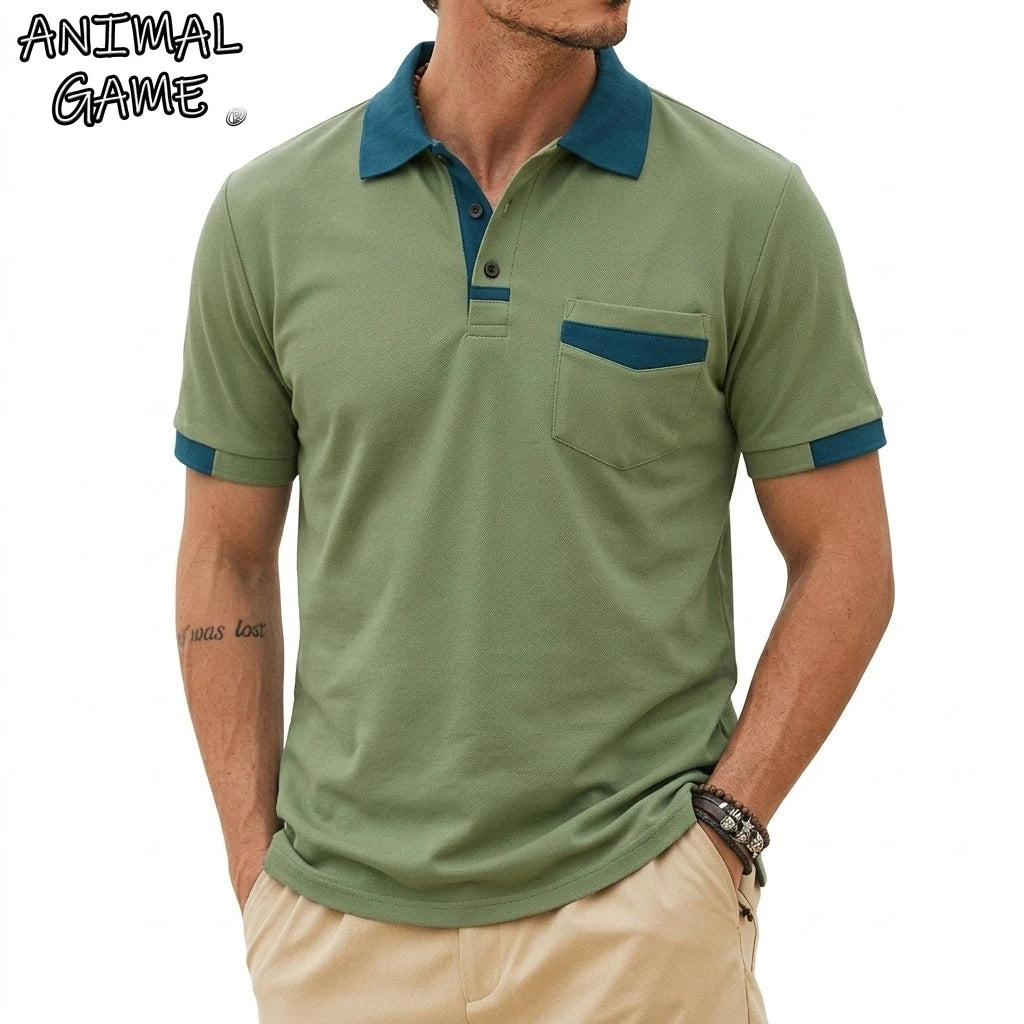 Marcel™ | Polo Homme Élégant à Finitions Contrastées