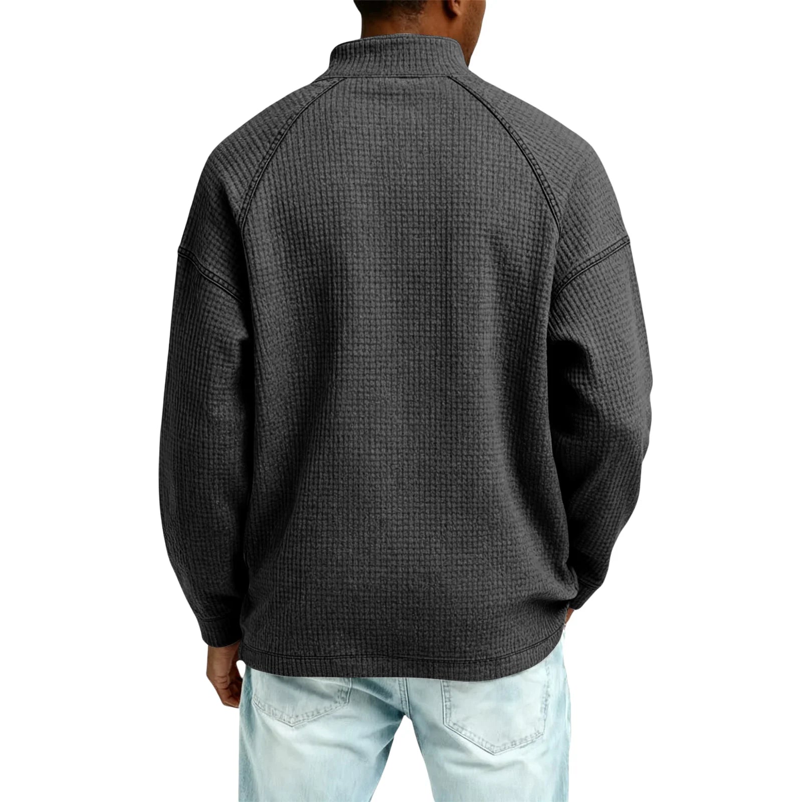 Fernand™ | Sweatshirt Homme Tricoté Gaufré avec Zip
