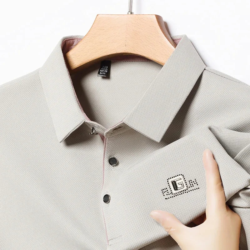 Laurent™ | Polo Élégant à Manches Courtes avec Badge