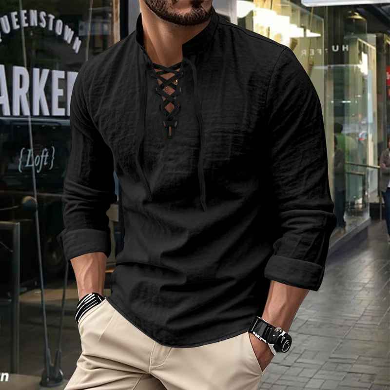 Jean™ | Polo Col Officier en Lin pour Homme