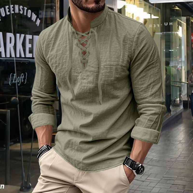 Jean™ | Polo Col Officier en Lin pour Homme