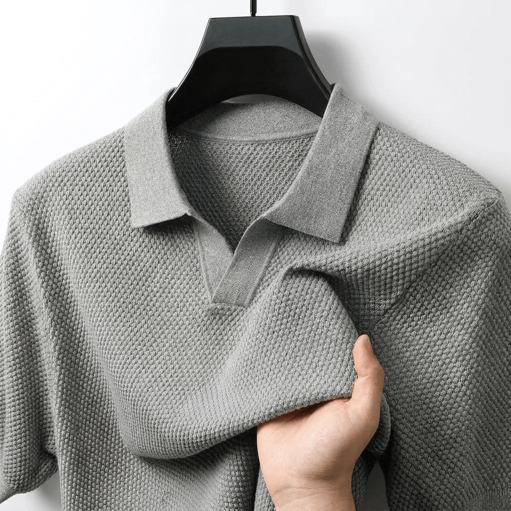 Marcel™ | Polo Homme Luxe à Texture Gaufrée