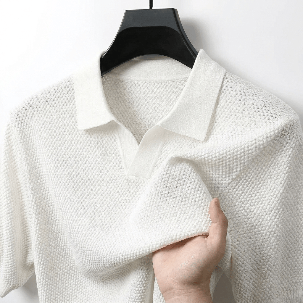 Marcel™ | Polo Homme Luxe à Texture Gaufrée