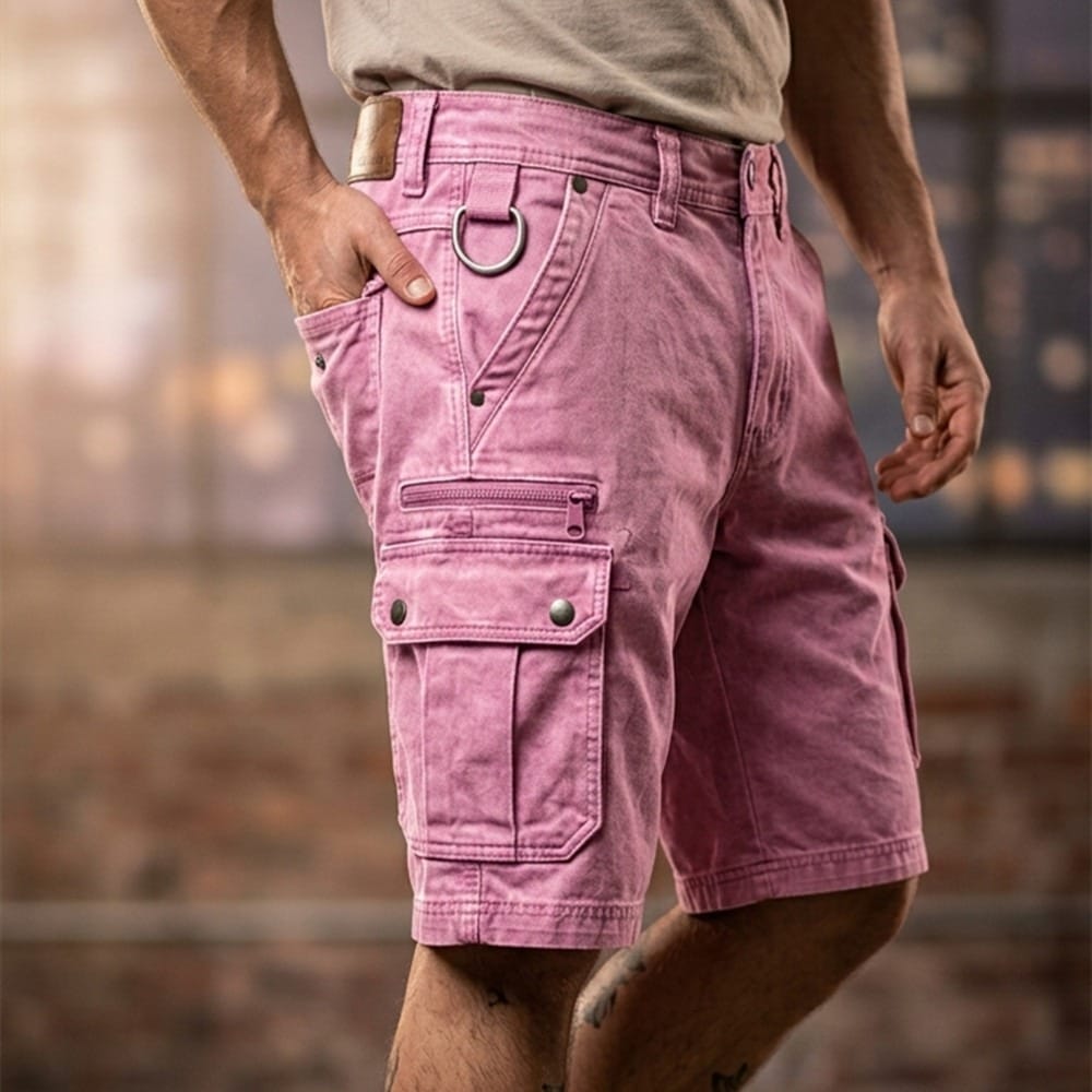 Short Cargo en Denim Fonctionnel