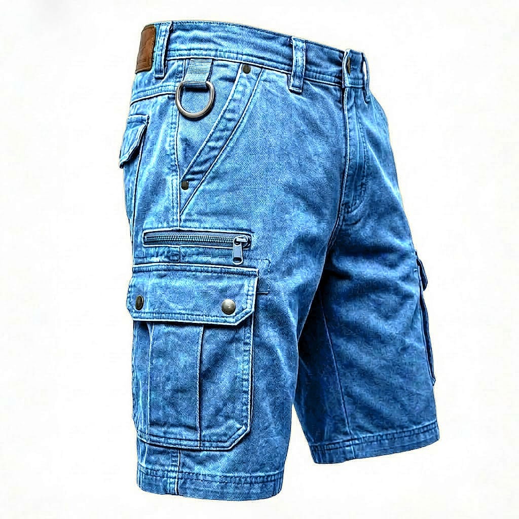 Short Cargo en Denim Fonctionnel