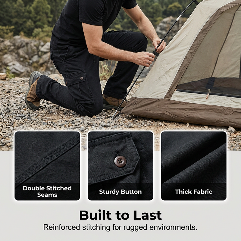J et M™ | Pantalon Cargo Homme Haut de Gamme – Tactique & Confortable