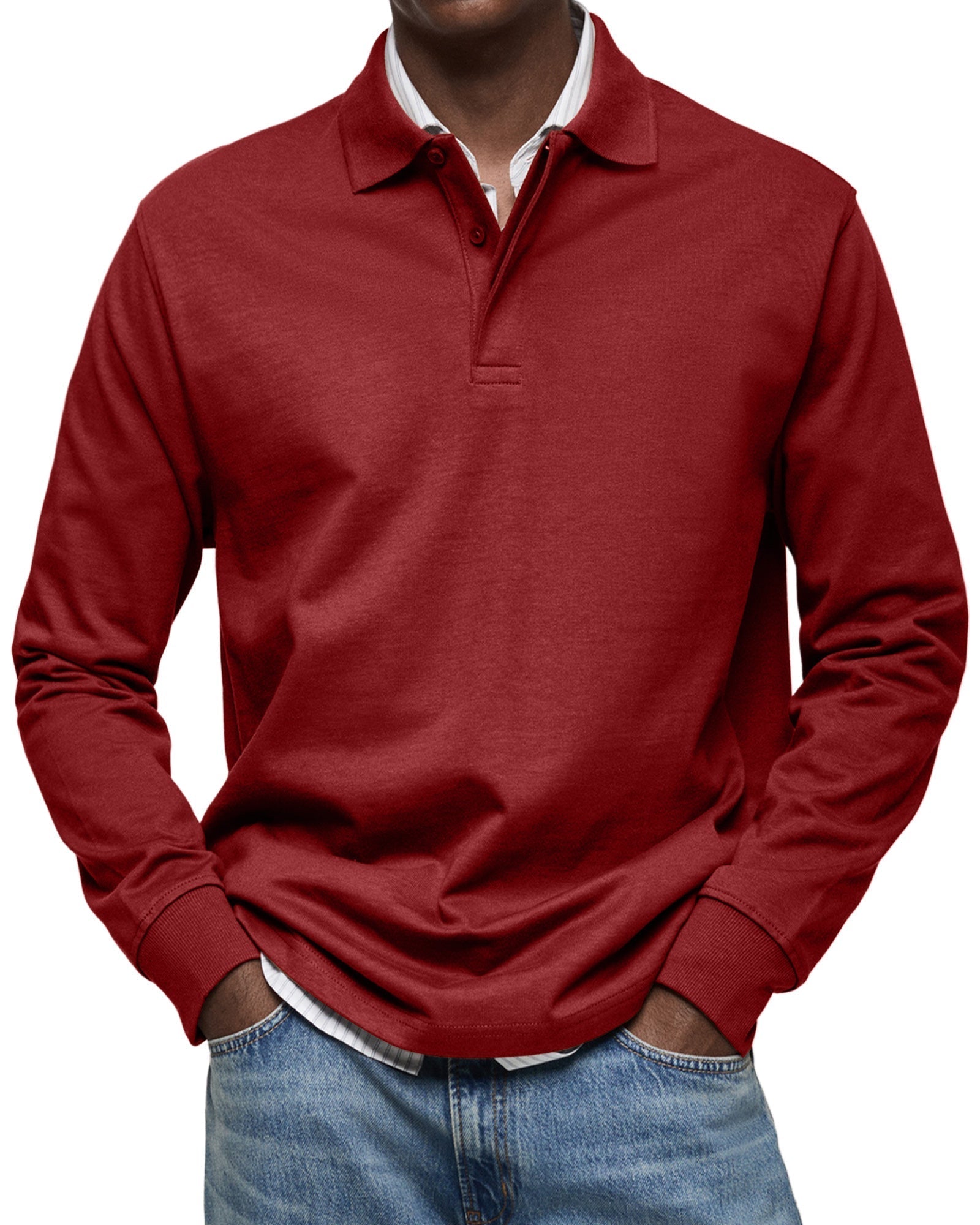 Jean™ | Polo Décontracté à Manches Longues