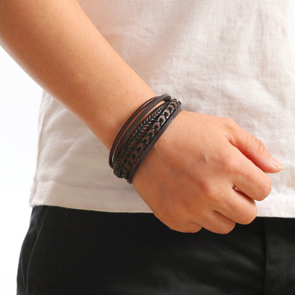 Marcel™ | Bracelet Homme en Cuir – robuste, élégant et intemporel