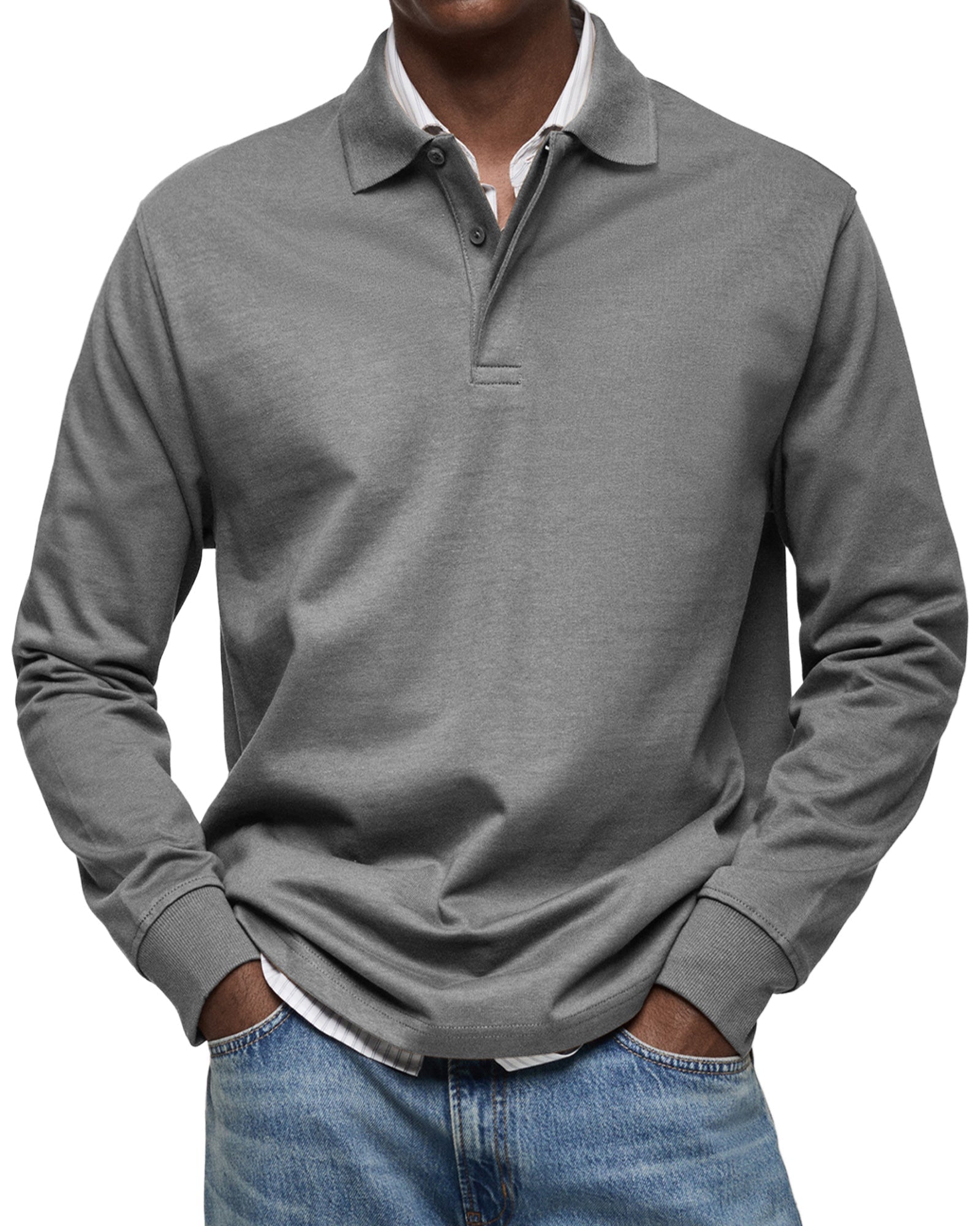 Jean™ | Polo Décontracté à Manches Longues