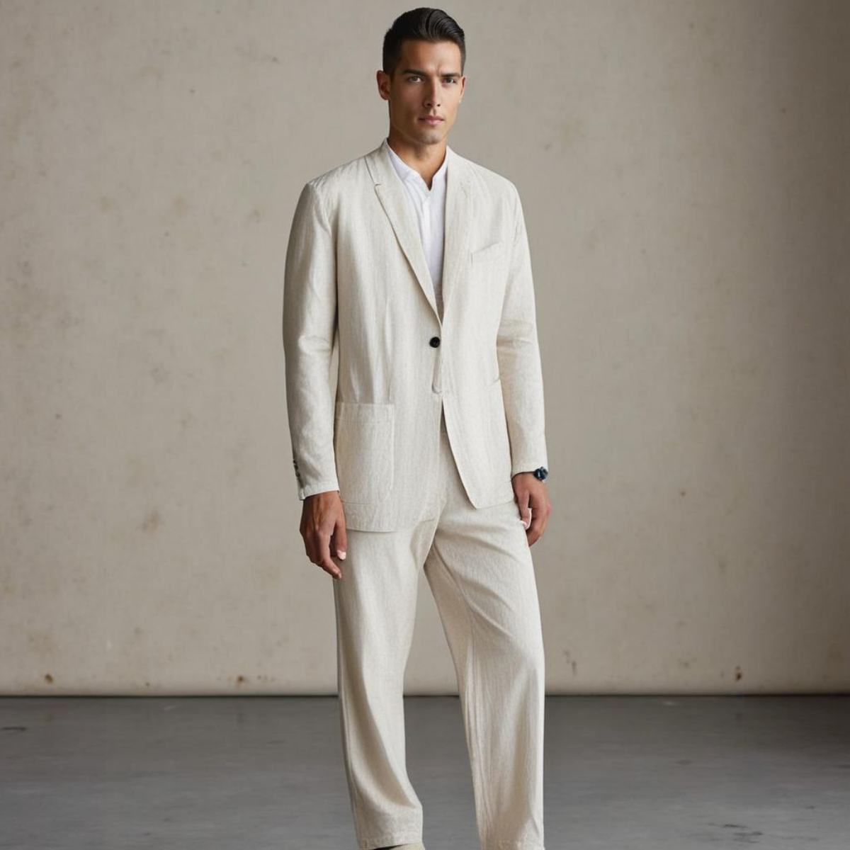Jean et Marcel™ | Costume en lin deux pièces élégant pour homme