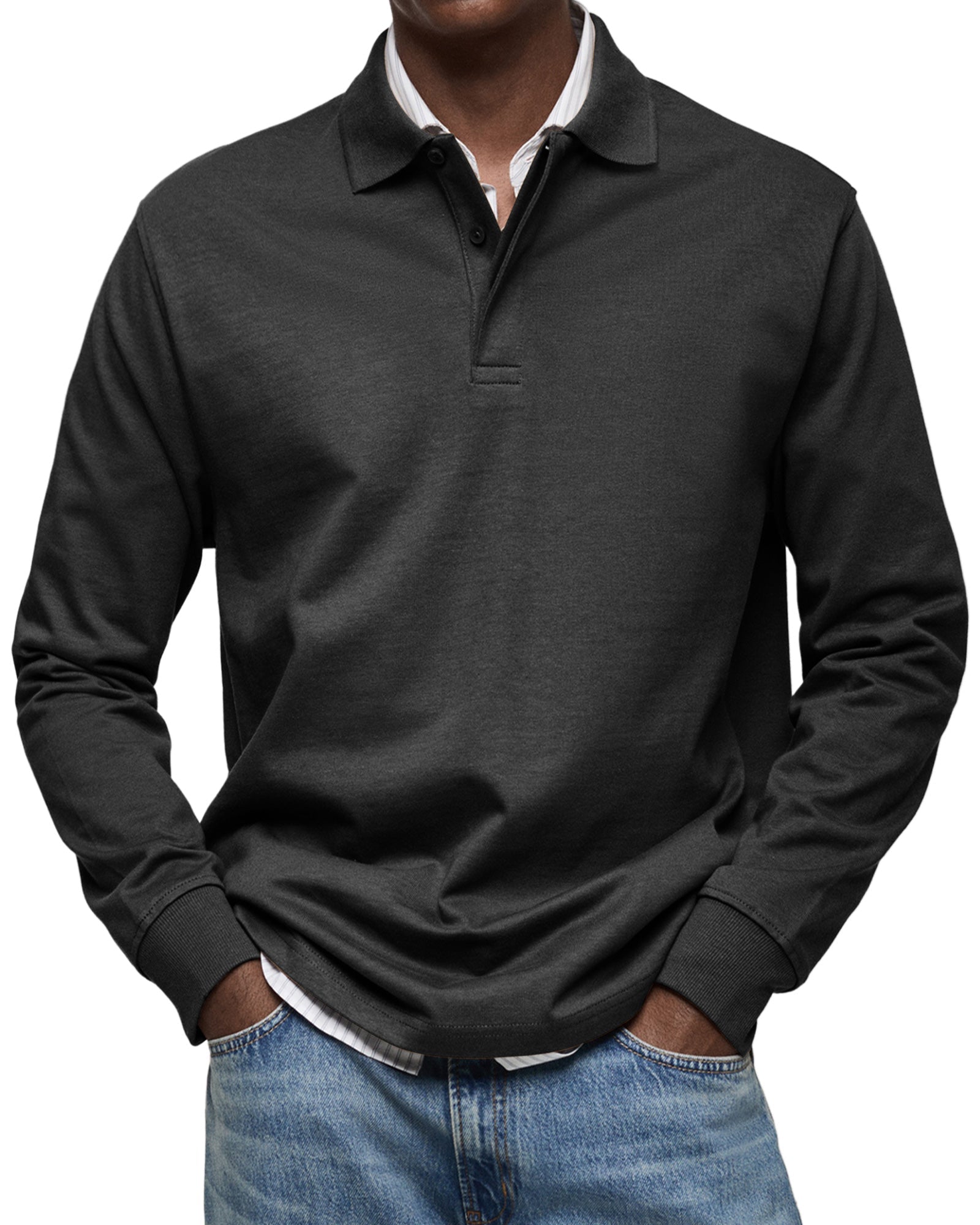 Jean™ | Polo Décontracté à Manches Longues