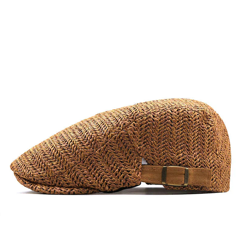 Pierre™ | Casquette Plate d'Été en Paille