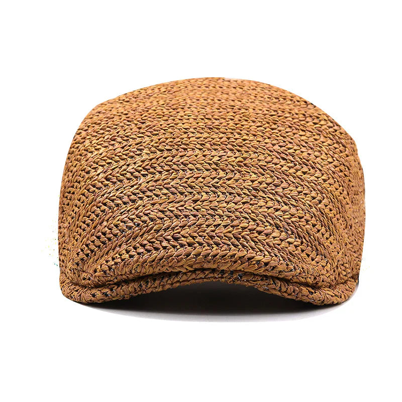 Pierre™ | Casquette Plate d'Été en Paille