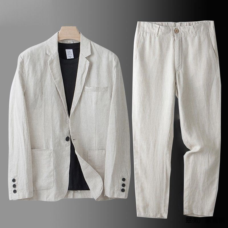 Jean et Marcel™ | Costume en lin deux pièces élégant pour homme