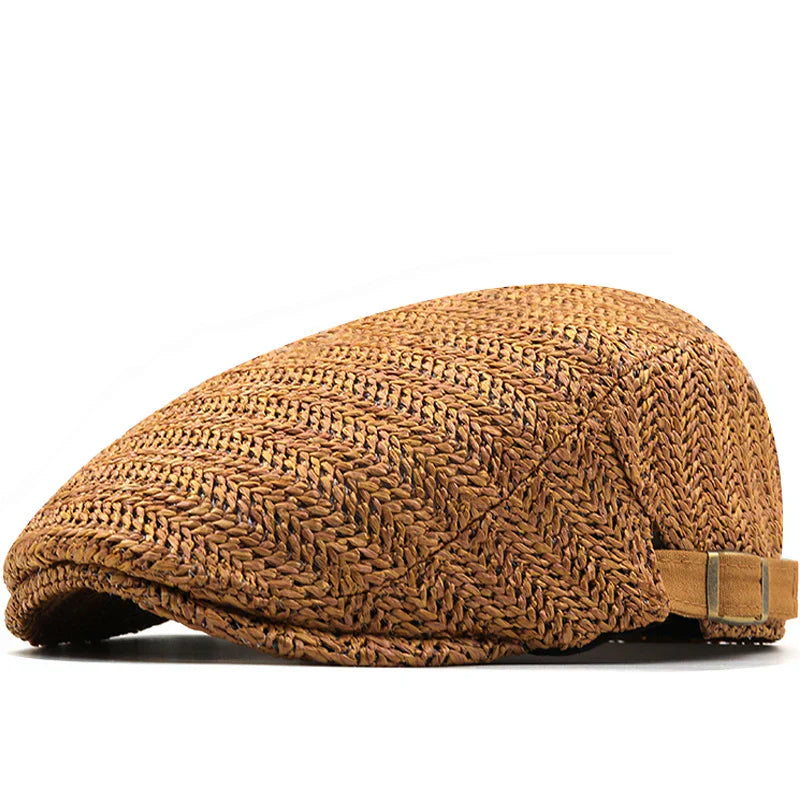 Pierre™ | Casquette Plate d'Été en Paille