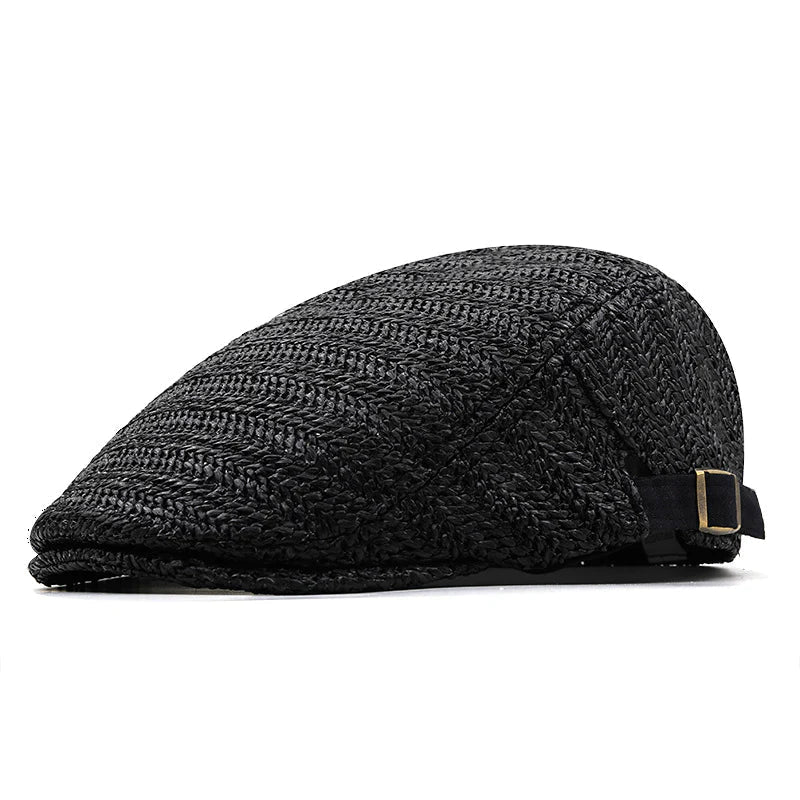 Pierre™ | Casquette Plate d'Été en Paille