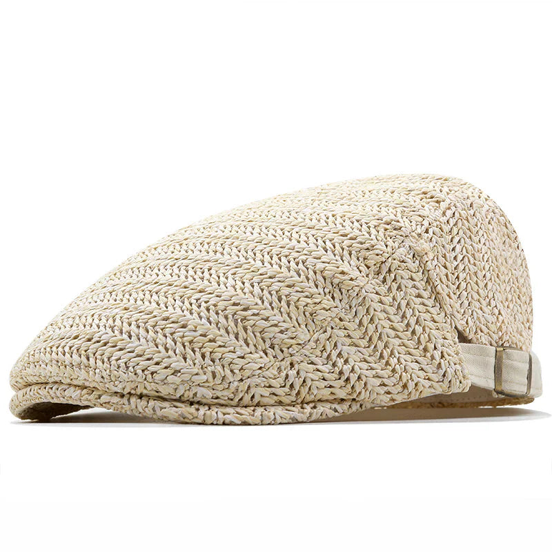 Pierre™ | Casquette Plate d'Été en Paille
