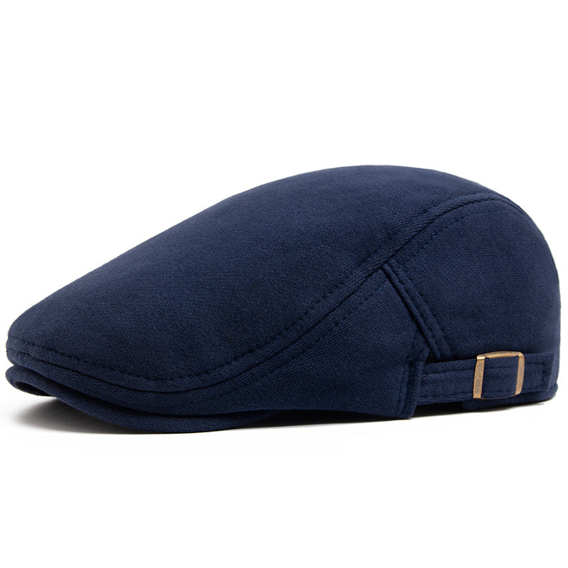 Casquette Plate en Coton Épais Confort