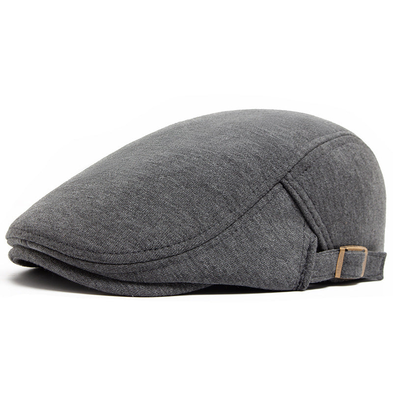 Casquette Plate en Coton Épais Confort