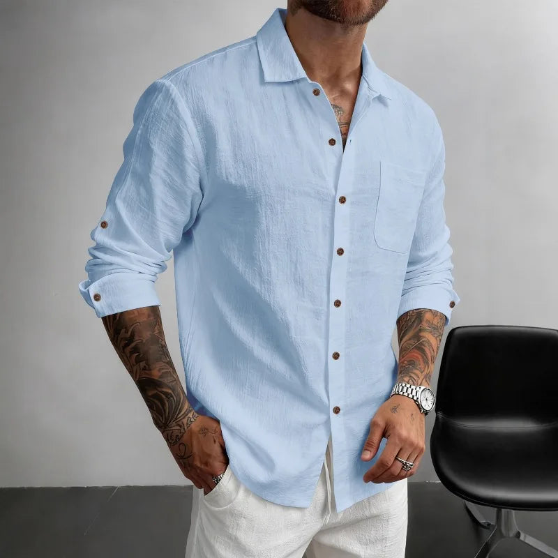Phillippe™ | Chemise Homme Décontractée en Tissu Respirant
