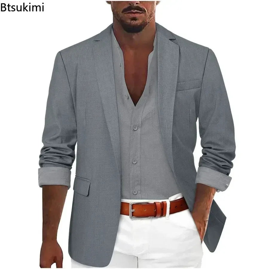Laurent™ | Blazer Homme Élégant en Lin Léger