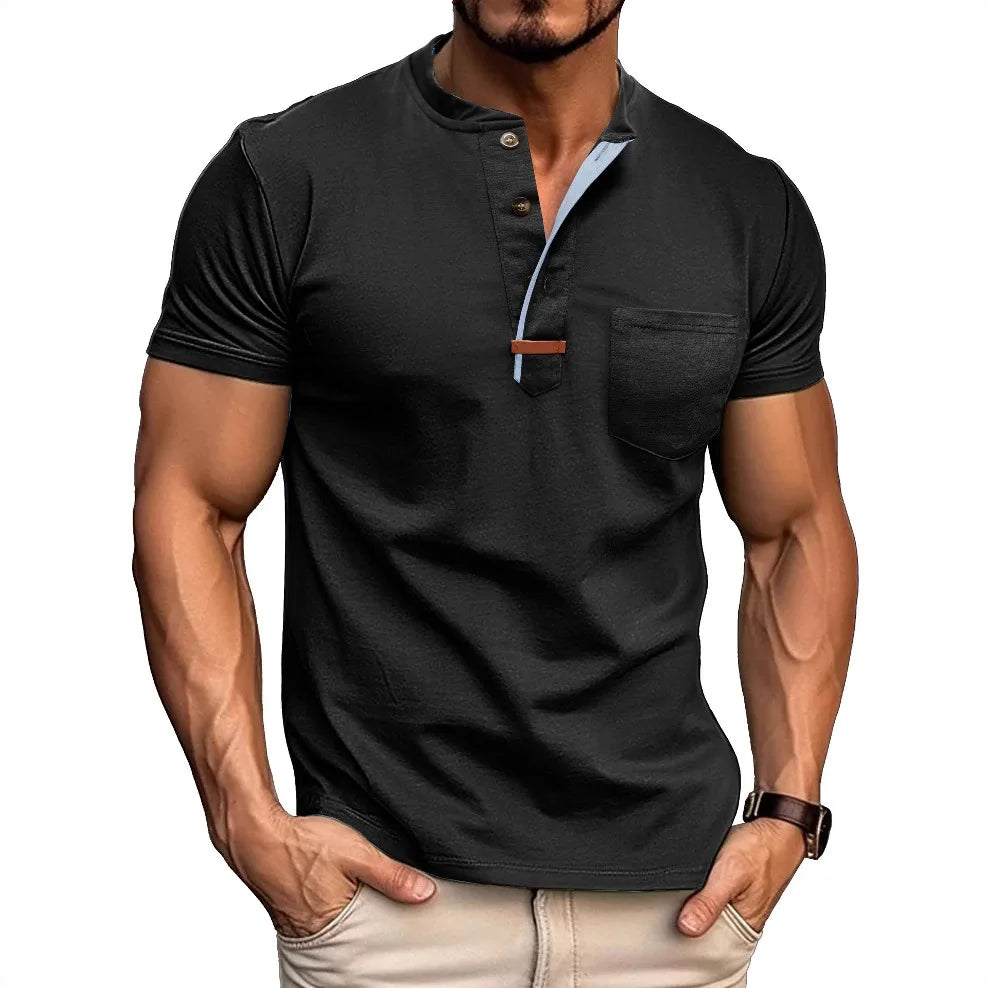 Jean™ | Chemise Classique Homme à Col Henley