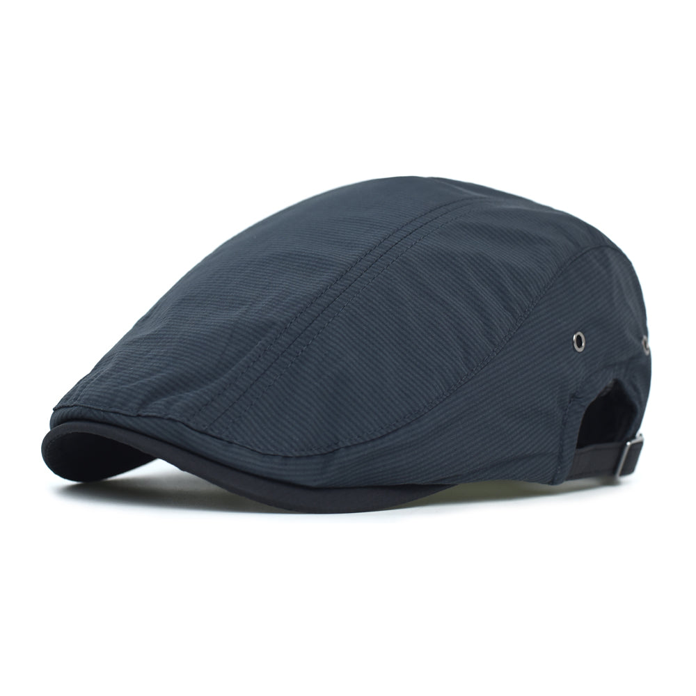 Casquette en coton à fines rayures
