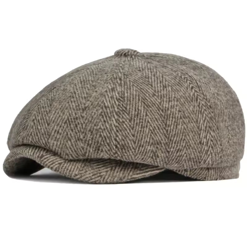Casquette d’Hiver à Oreillettes en Laine Chevron
