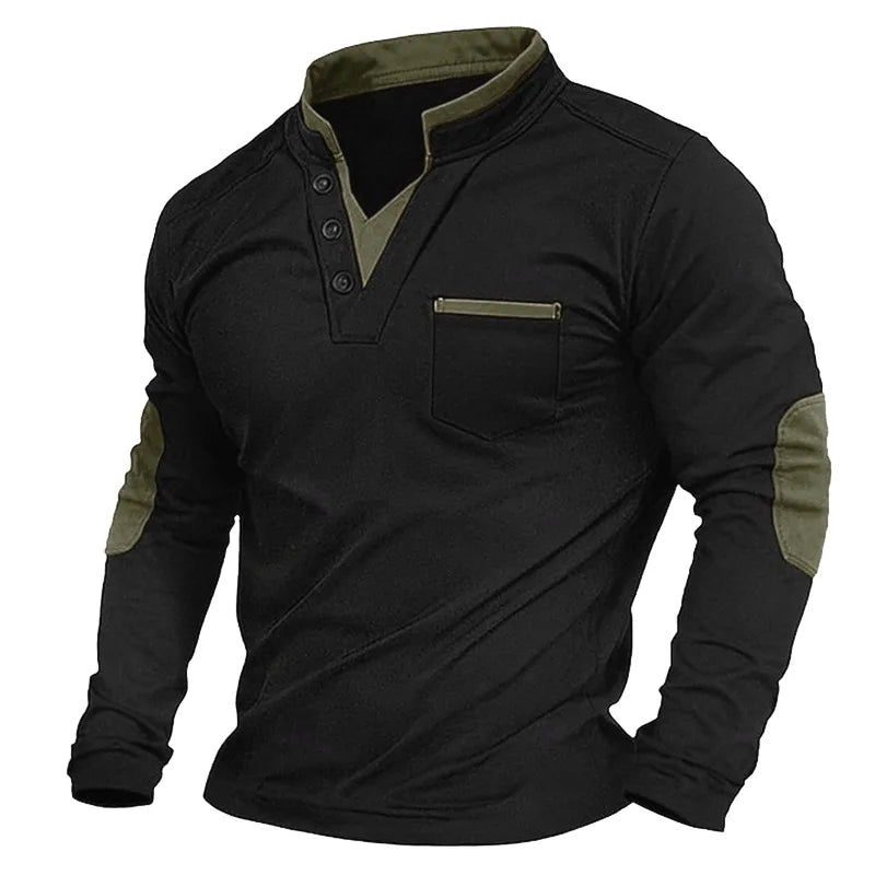 Lucien™ | Chemise Col V — Élégance naturelle, confort absolu