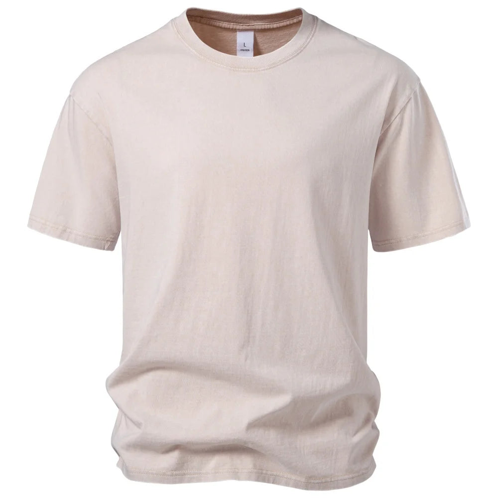 Jean™ | T-Shirt Vintage Délavé 100 % Coton