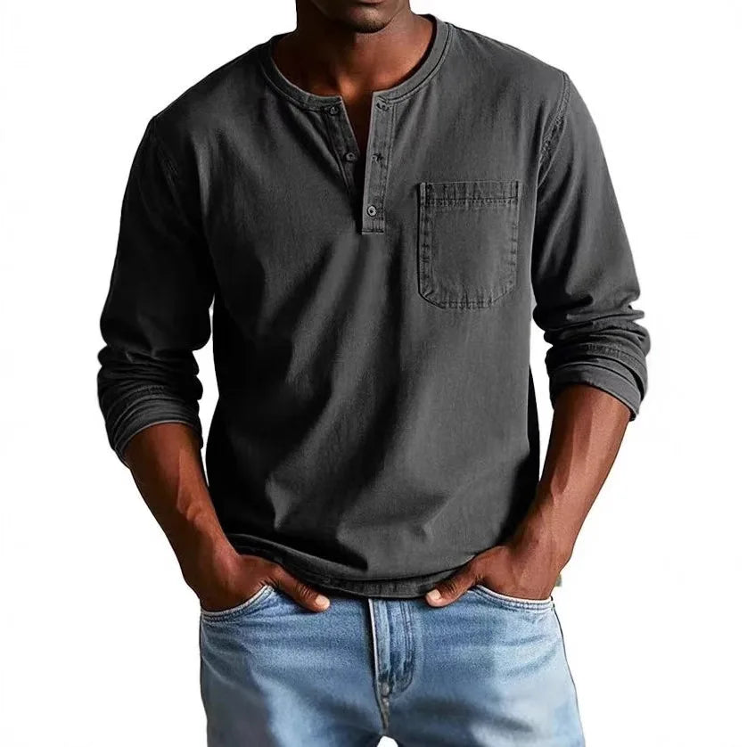 Thomas™ | Chemise Henley Vintage pour Homme