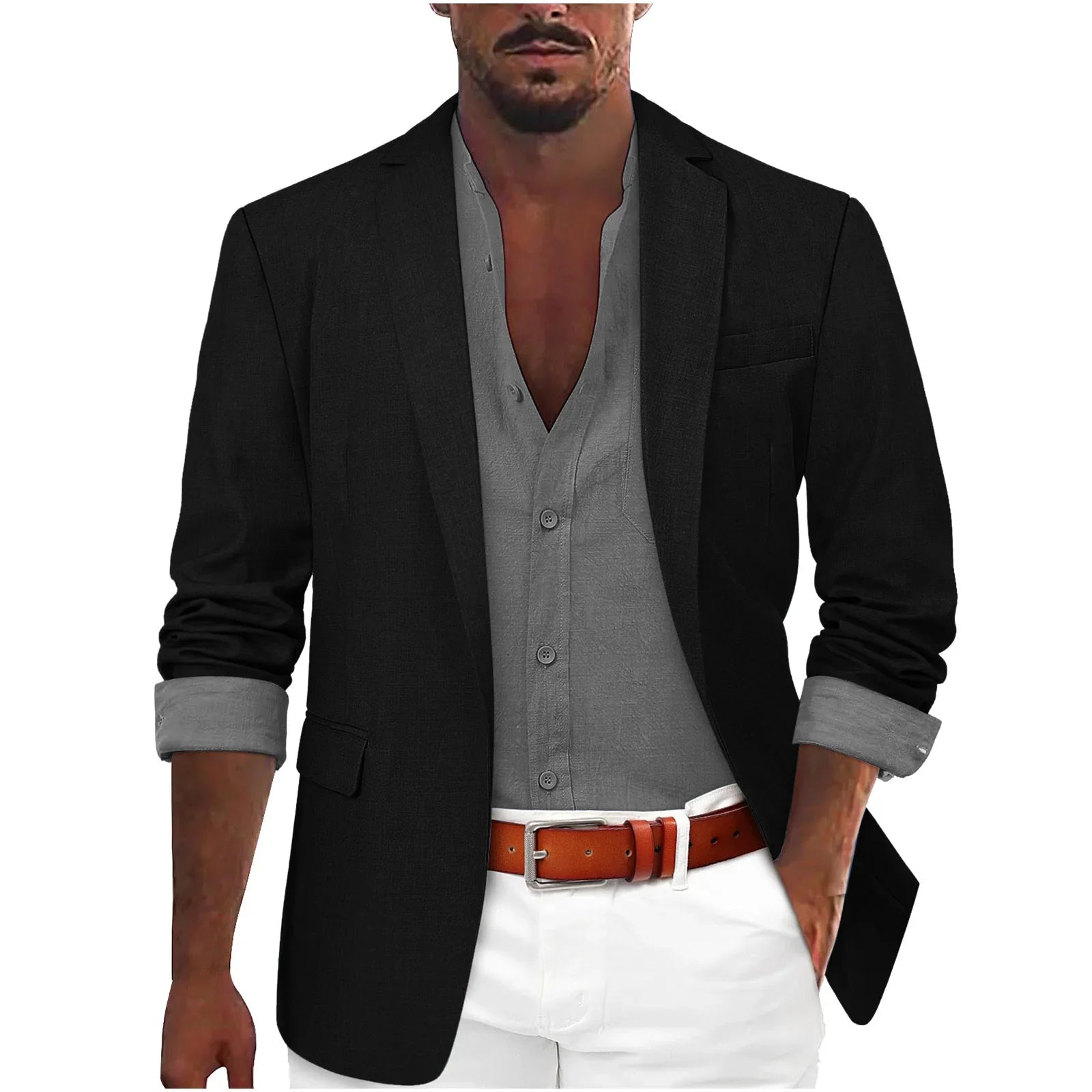 Laurent™ | Blazer Homme Élégant en Lin Léger