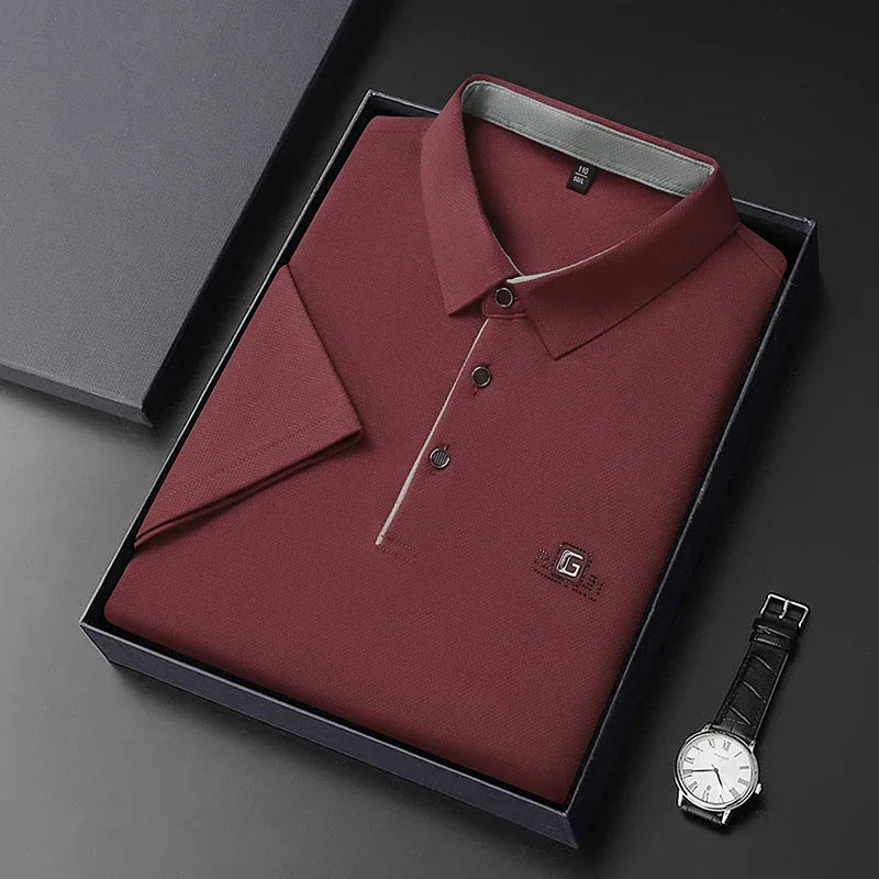 Laurent™ | Polo Élégant à Manches Courtes avec Badge