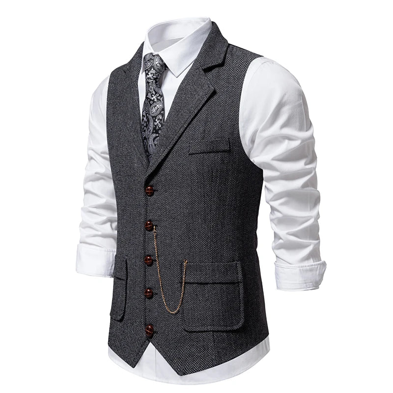 Jean & Marcel Paris™ | Gilet Classique pour Homme avec Chaîne de Montre