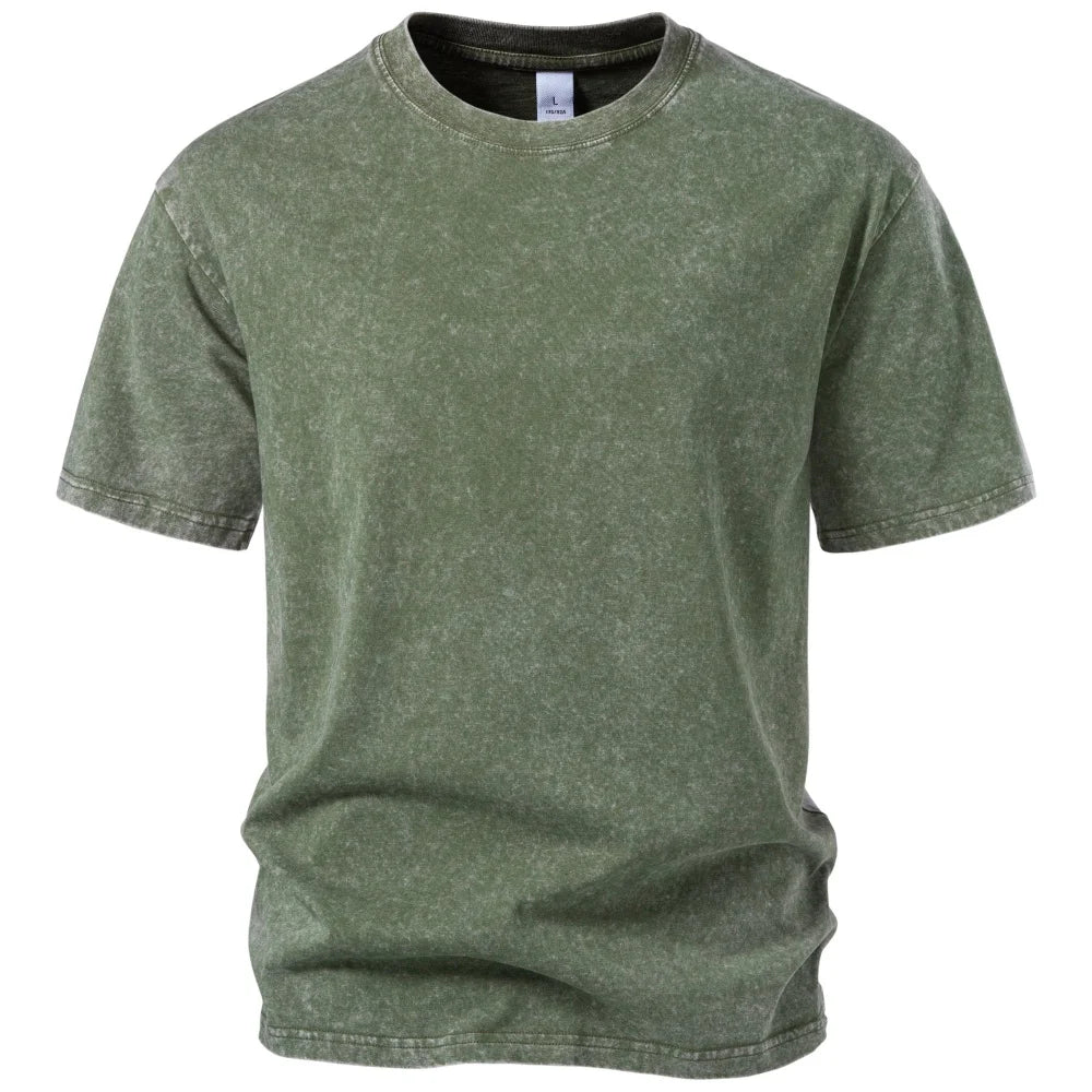 Jean™ | T-Shirt Vintage Délavé 100 % Coton