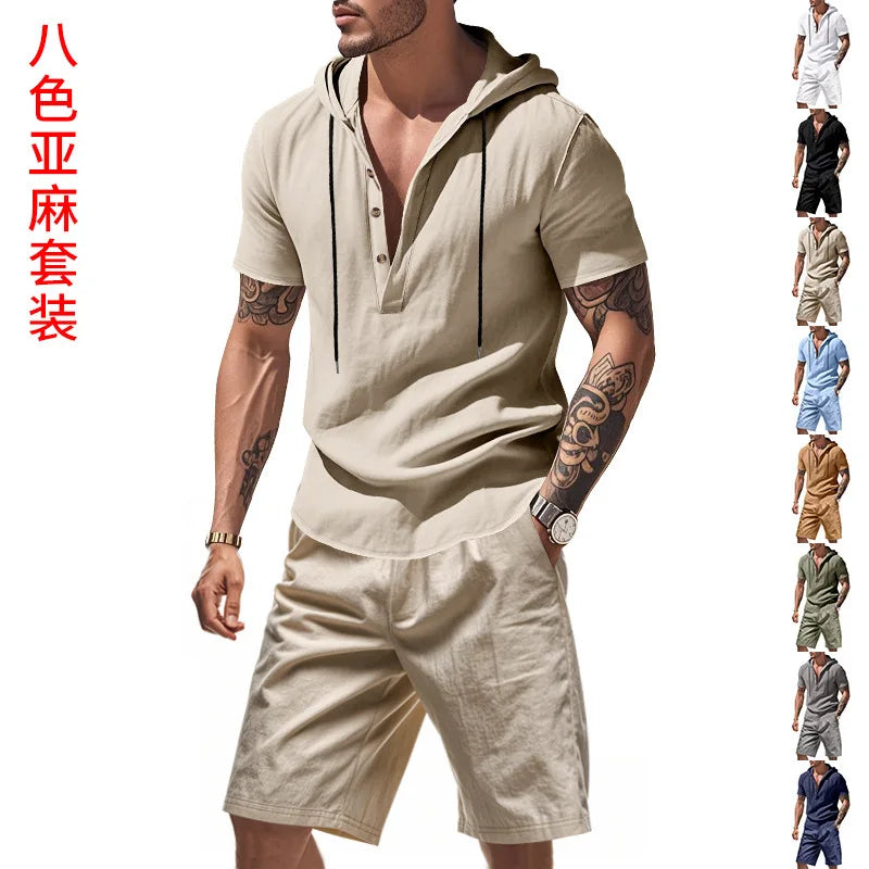 Laurent™ | Ensemble d'Été en Lin Élégant