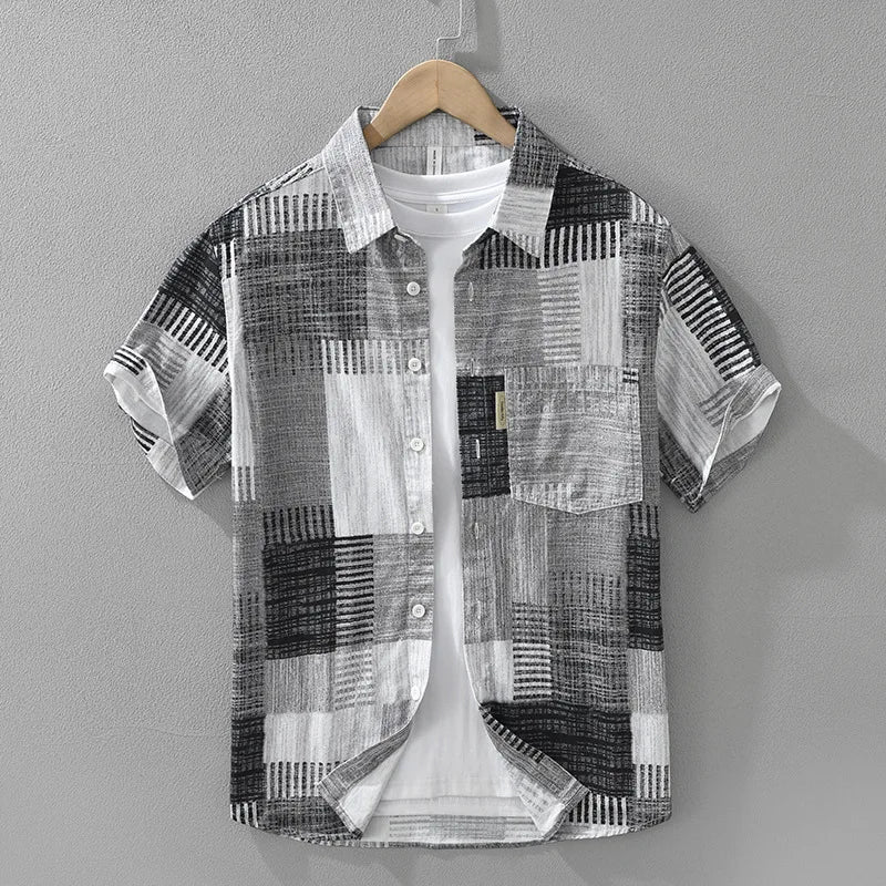 Jean™ | Chemise Patchwork Décontractée pour Homme